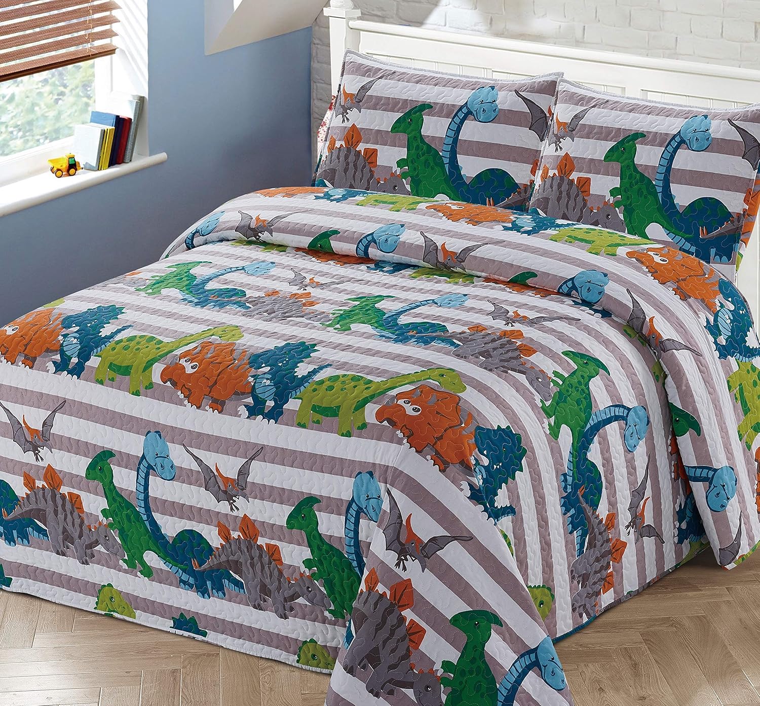 Kids Zone 2pc Twin Bedspread Coverlet Quilt Set 1
