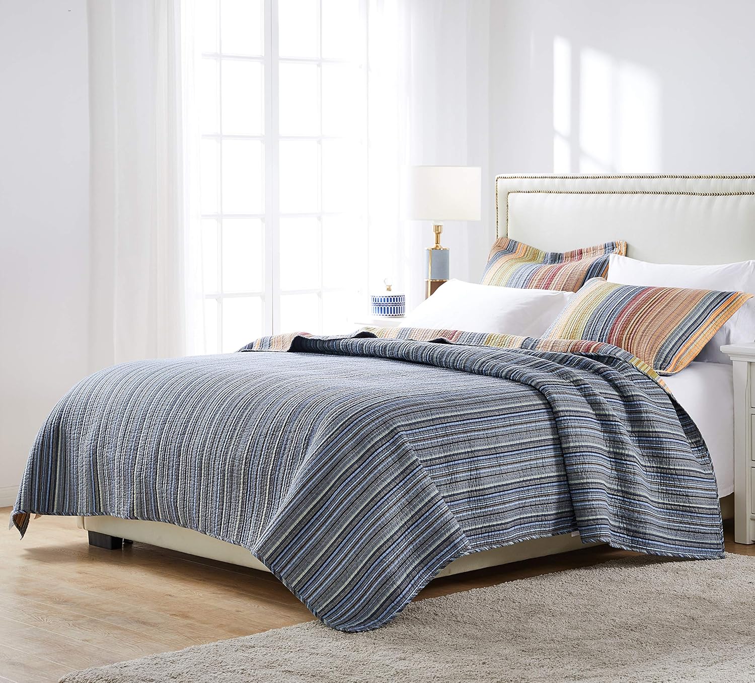 Greenland Home 100 Cotton Quilt Set Reversible TwinXL