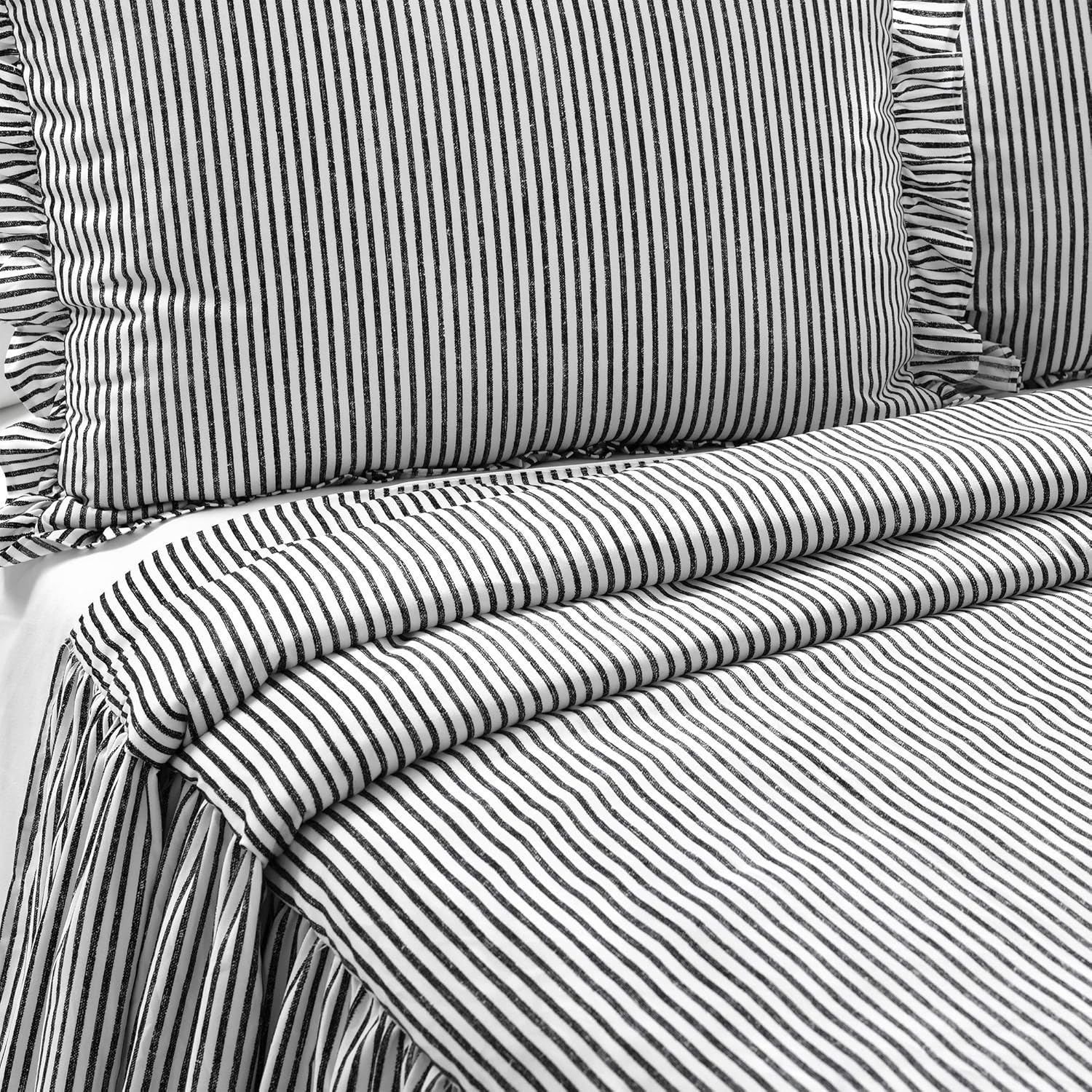 Lush Decor Ticking Stripe Bedspread 3 Piece Set Queen
