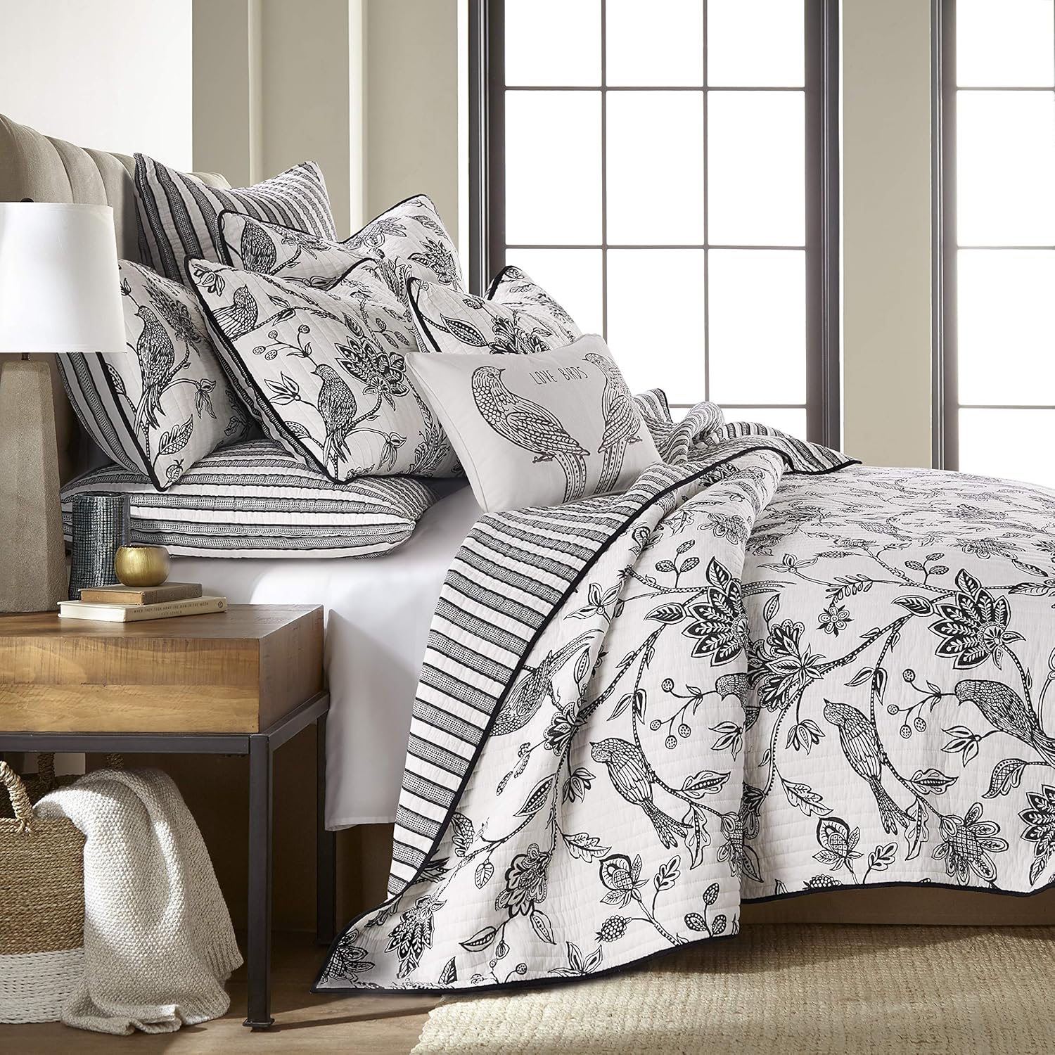 Levtex Home Tanzie Black Quilt Set - FullQueen 1