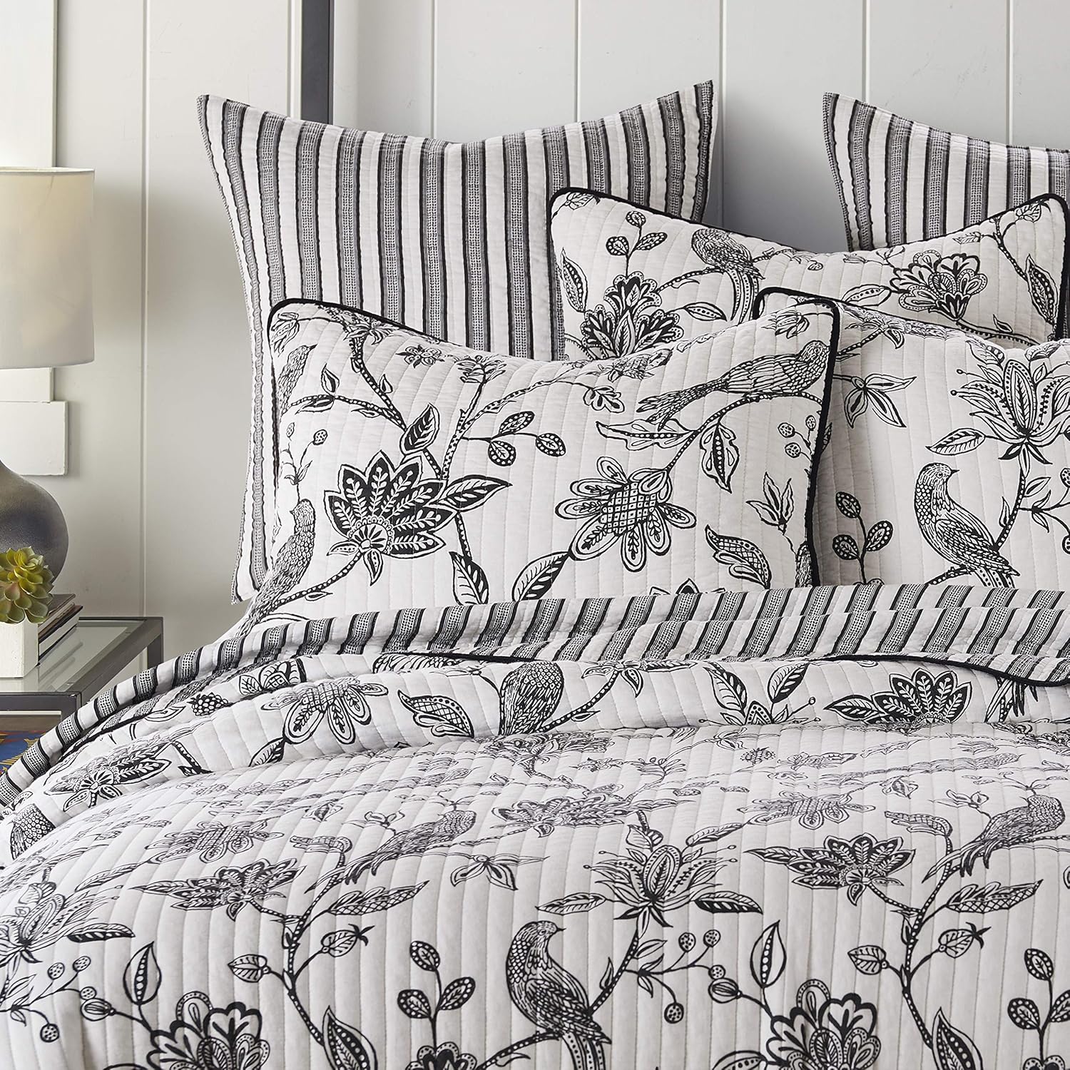 Levtex Home Tanzie Black Quilt Set - FullQueen 1
