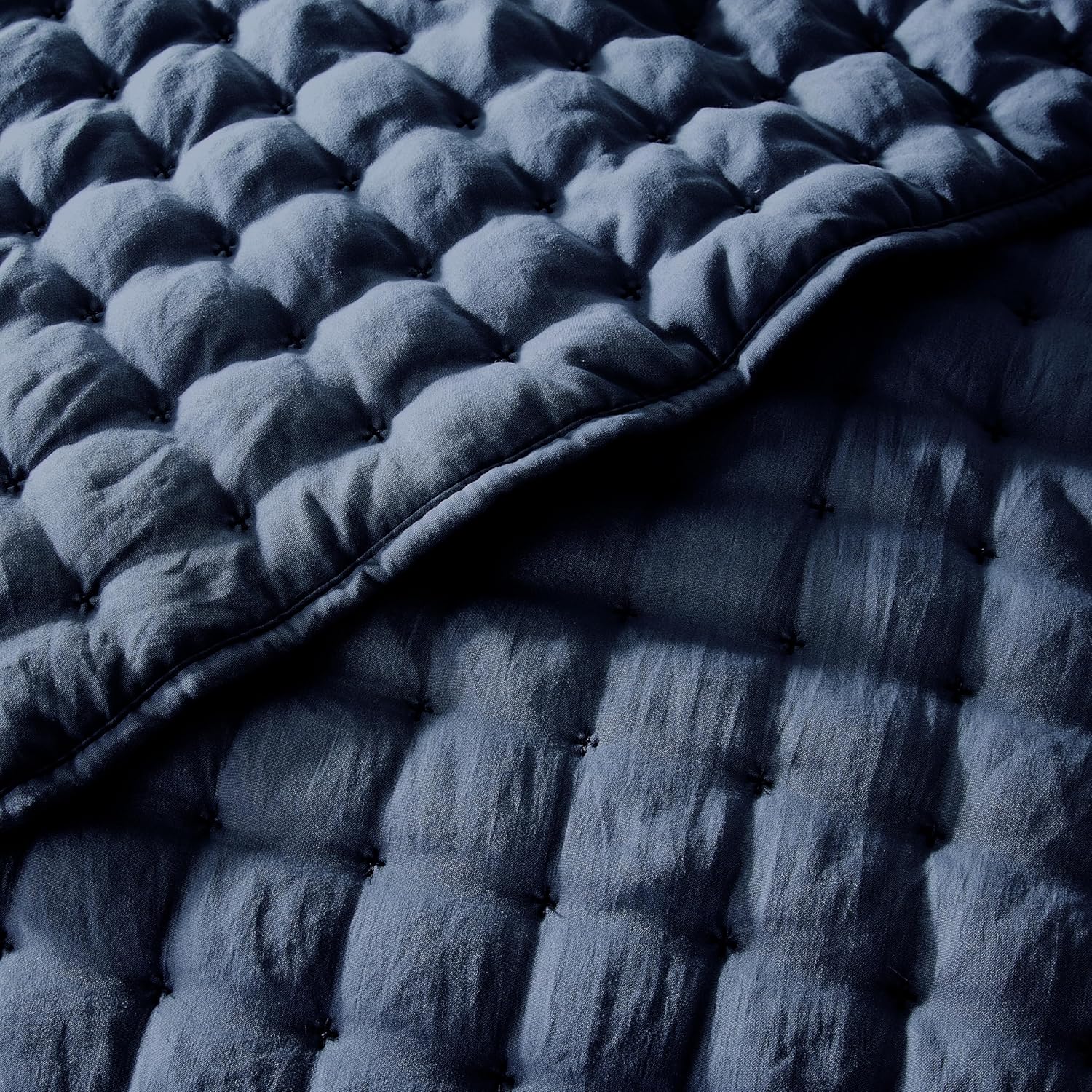 WDCOZY Navy Blue Queen Quilt Set with Pillow Shams